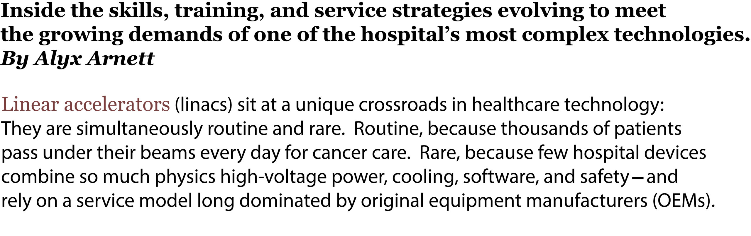 First paragraph to the article for Unique Demands