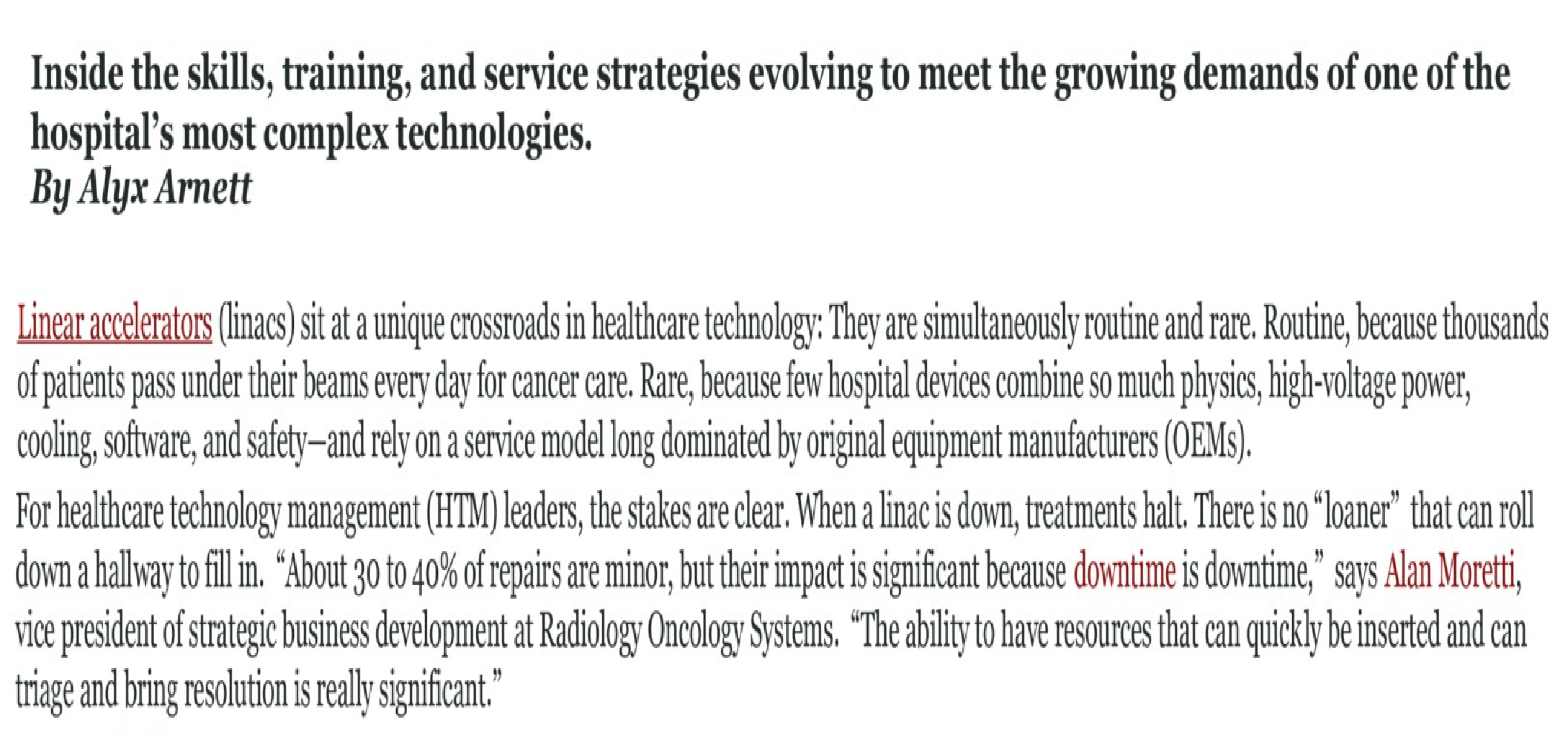 First paragraph to the article for Unique Demands